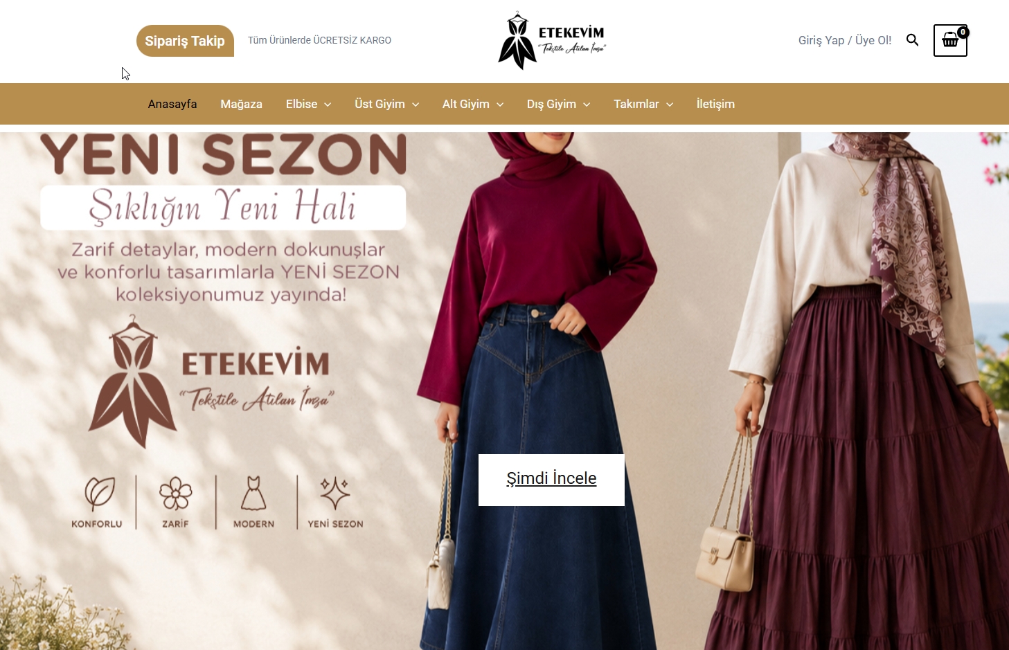 Etekevim web sitesi projesi
