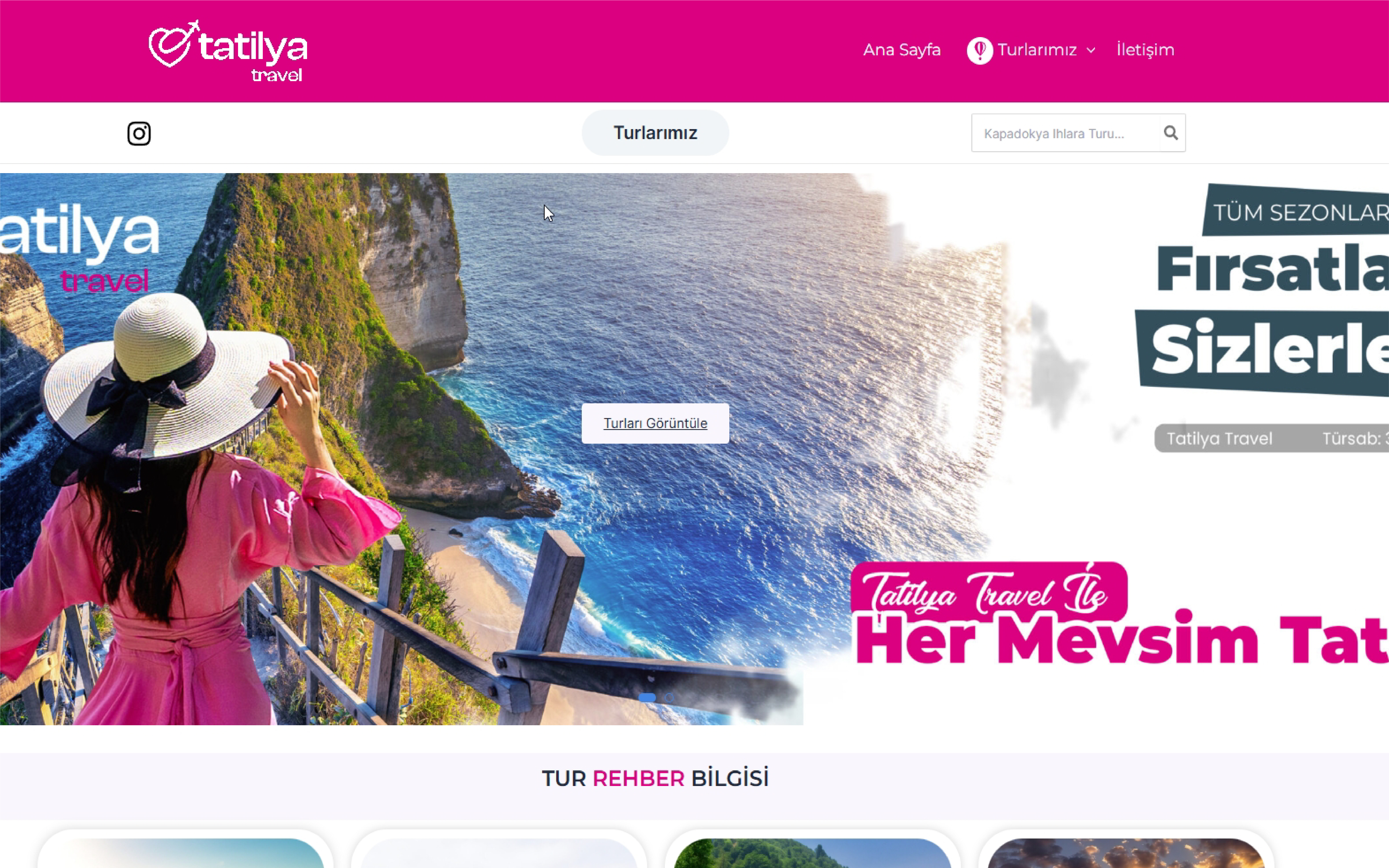 TatilYa Travel web sitesi